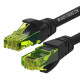 WP WPC-PAT-6AU002BL cable de red Negro, Verde 0,2 m Cat6a U/UTP (UTP)